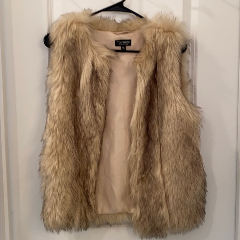 Topshop faux fur vest